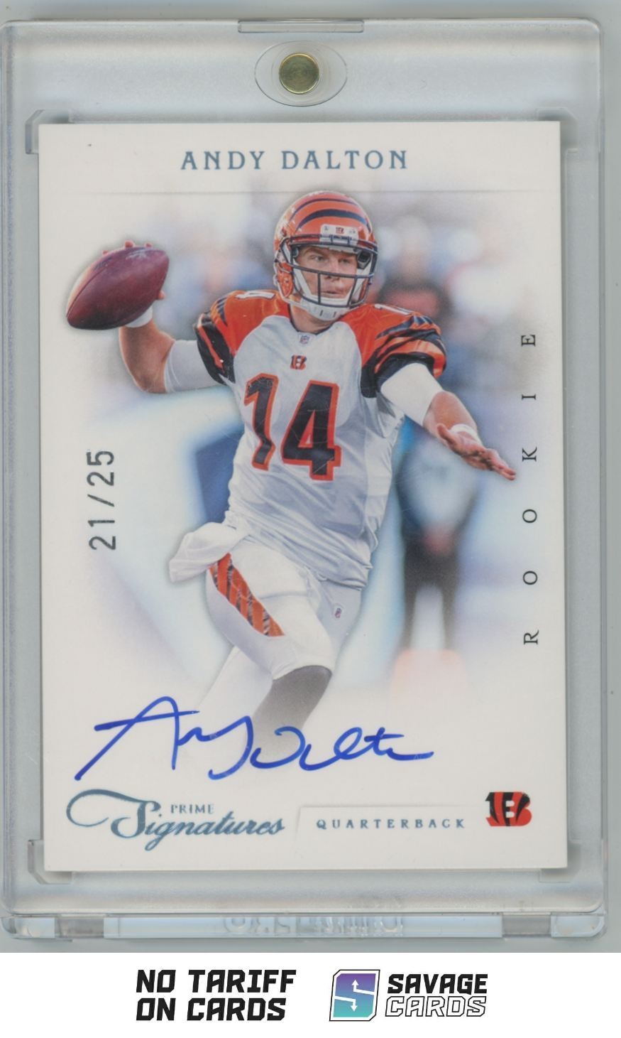 Andy Dalton Panini Prime Signatures #228 Autograph-Platinum