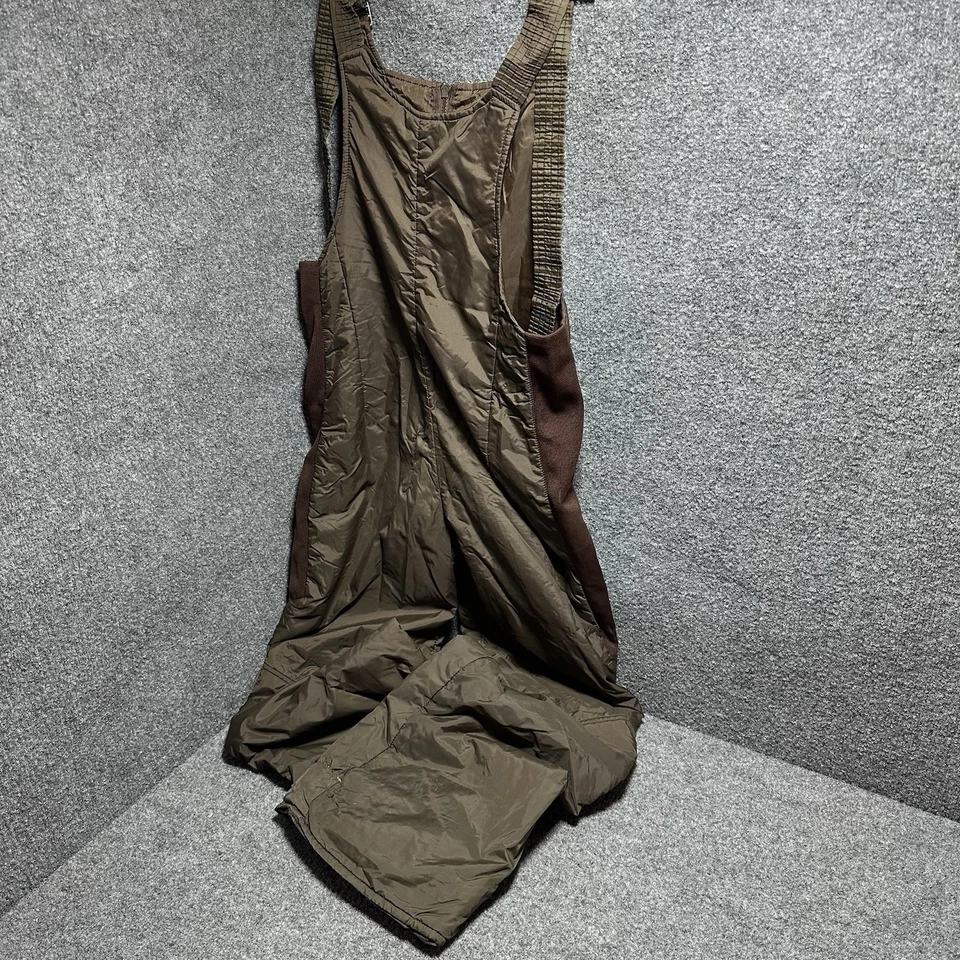 Pantalones de esquí de nieve Randy Obermeyer para hombre de colección (años 80’s) talla (XL) marrón baberos 1/2 cremallera RARO Foto 2 de 4