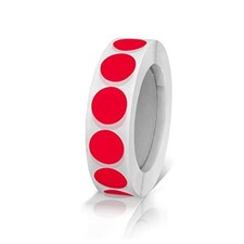 Dot Stickers 0.5 Inch Small Circle Labels Roll 1000 Pcs Red