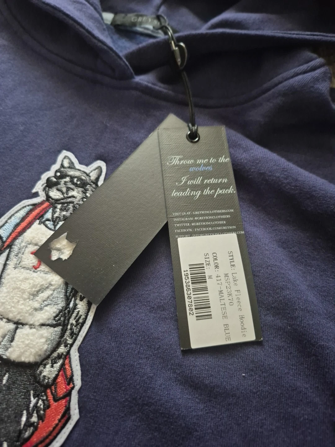 SUPREME Greyson Felpa con Cappuccio Uomo Lake Fleece Blu Medium Golf