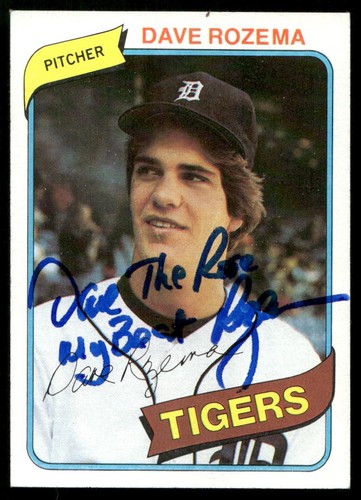 SIGNED DAVE ROSE ROZEMA 1980 TOPPS AUTOGRAPH AUTHENTIC AUTO GENUINE ...