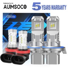 Super White Bright H13 H11 Led Headlight Hig Low Fog Light Bulbs Conversion Kit