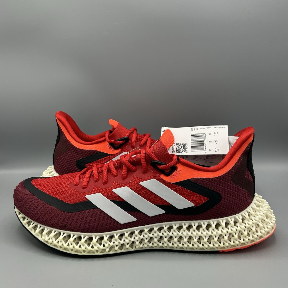 Adidas 4DFWD Beige Red Gym Trainers Road Running Shoes UK 11 EU