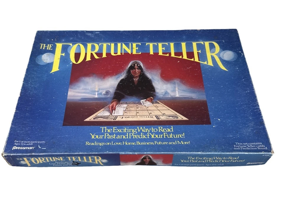 Pressman The Fortune Teller Board Game 3000 Read Past Predict Future Cards 1989 - Image 2 of 3