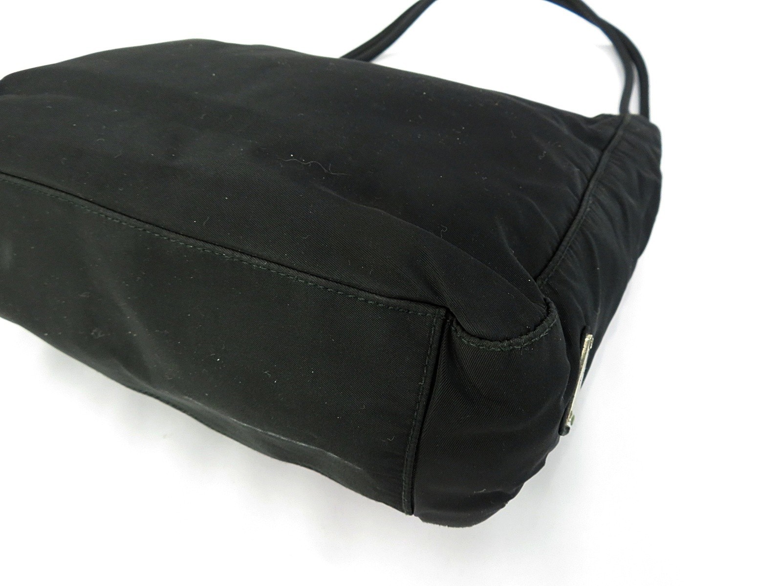 Authentic PRADA Black Nylon Tote Bag Purse #62714 thumbnail 8