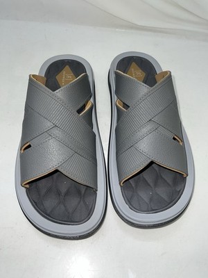 George Men's Gray Slide Sandals Synthetic Arch Support US 13 EU 46 47