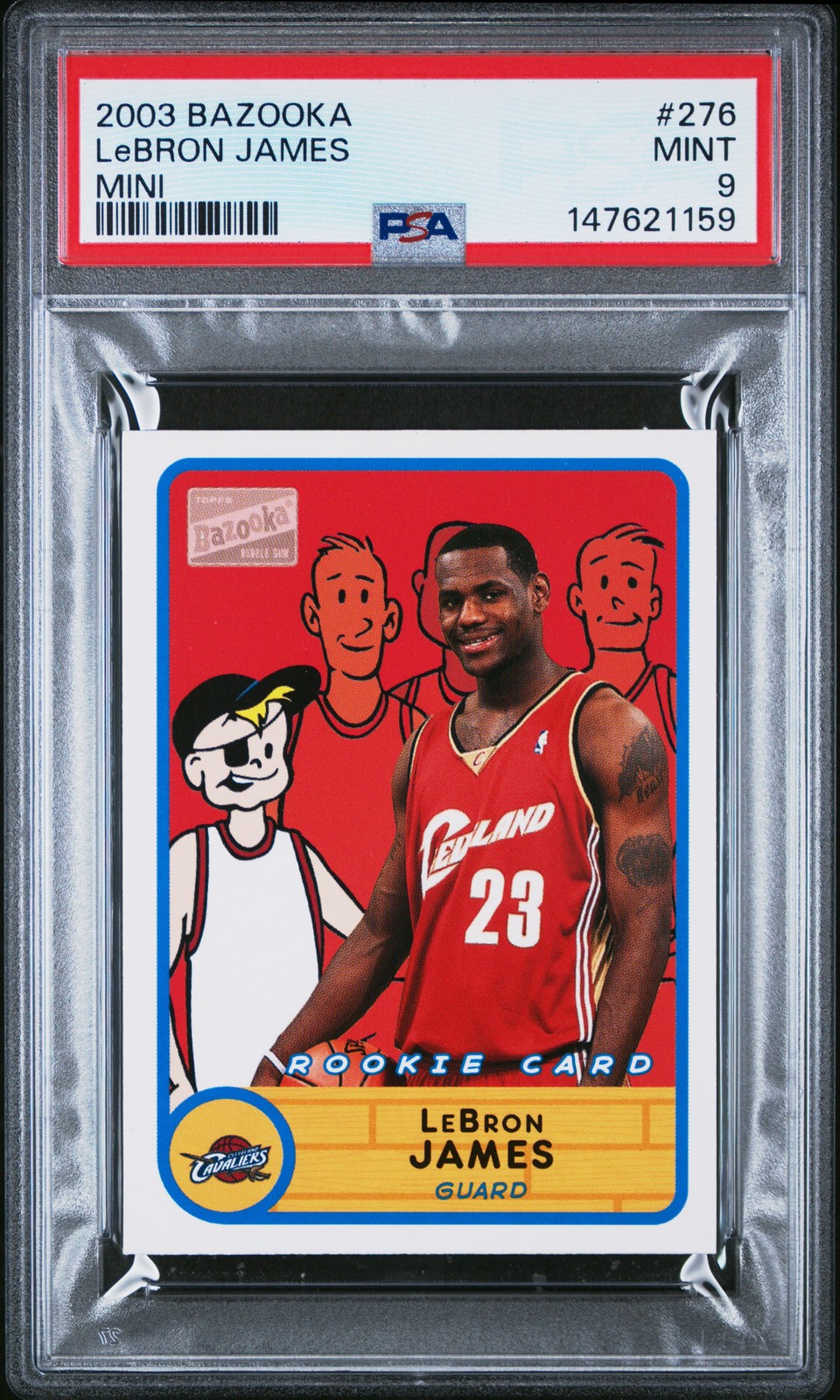 2003 BAZOOKA MINI #276 LEBRON JAMES PSA 9