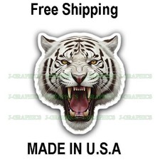 White Tiger Head Vinyl Decal Sticker A White Tiger Head Vinyl Decal Sticker A