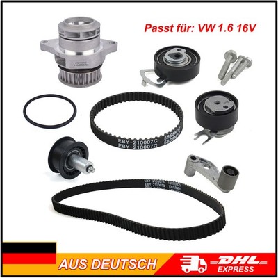 Zahnriemensatz mit Wasserpumpe Für VW Golf Seat 1.6 16V ATN AUS AZD BCB 105 PS