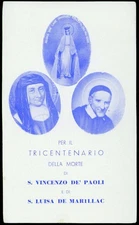 santino-holy card"SS.VINCENZO DE PAOLI LUISA DE MARILLAC