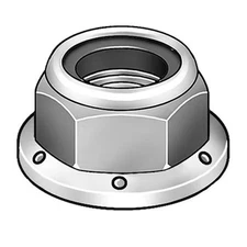 Nylon Insert Lock Nut, 3/8"-16, Steel, Grade 8, Zinc Plated, 13/64 In Ht, 50