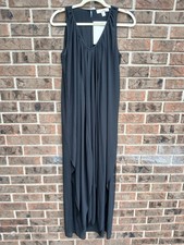 Michael Kors size Small Black Sheer Dress Asymmetrical Front Hem,Lined