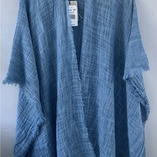 Vince Camuto Textured Blue Kimono