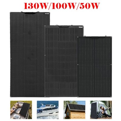 130W 100W 50W Solarmodule Flexible Mono Solarmodule Wohnmobile Balkone Camping 
