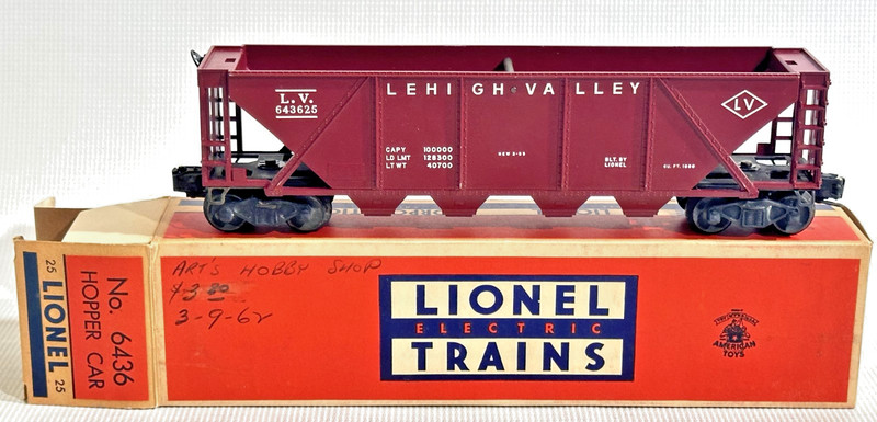 LIONEL NEW 6436-25 LV HOPPER IN 6436-36 TUCK FLAP BOX FOR RARE 643657 HOPPER LF