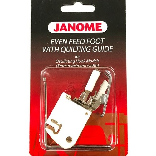 Janome Even Feed Foot W/Quilting Guide For Oscillating Hook Models 5mm NEW - Picture 1 of 4