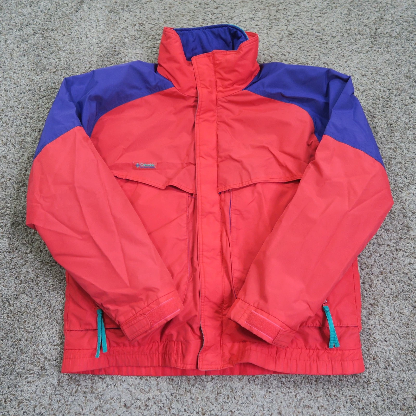 Vintage Columbia Jacket Mens Large Red Powder Keg 3 in 1 Reversible Ski Snow 90s