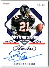 2022 Flawless Deion Sanders 2021 All-Pro Ink Sapphire Auto /10 #API-DSA Falcons