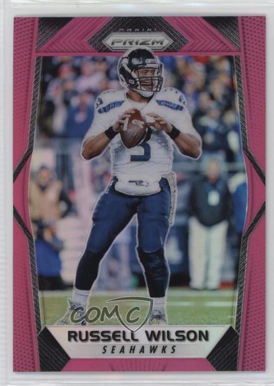 2017 Panini Prizm Pink Prizm Russell Wilson #127 07qt