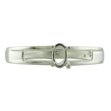 925 Sterling Silver 6x4mm Oval Semi Mount Solitaire Ring For Wedding Ring