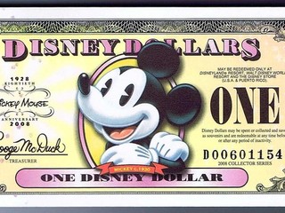 2008 D $1 MINT Disney World Dollar Boyer Mickey Mouse Dollars DIS146 D00601154