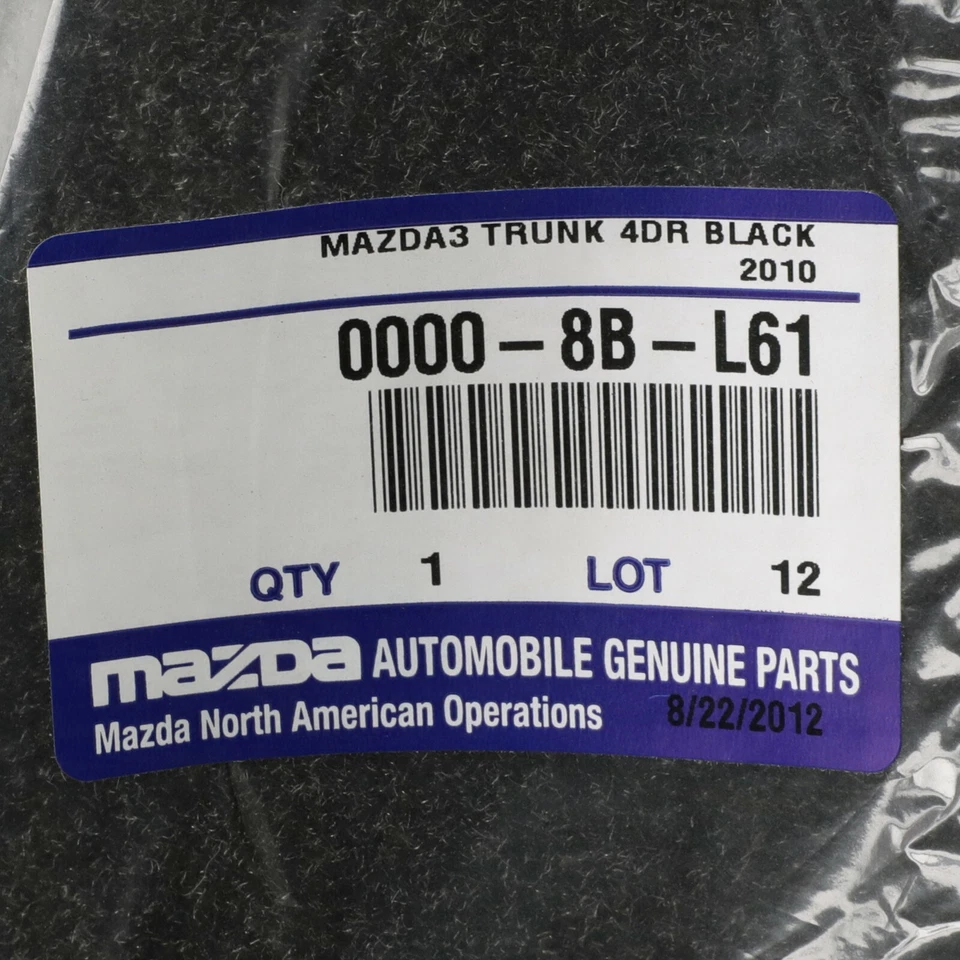 Mazda 3 2010-2013 sedán 4 puertas alfombrilla de revestimiento de carga para maletero OEM 0000-8B-L61 Foto 4 de 4