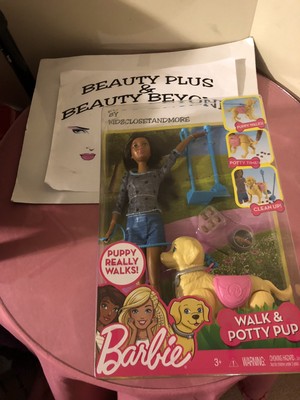 barbie dog walking set