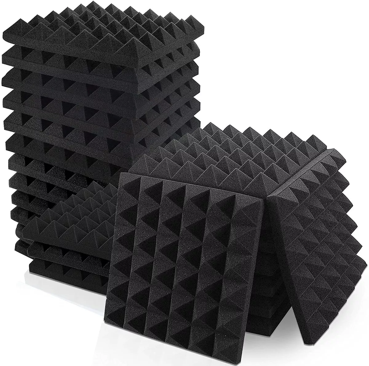 Acoustic Foam Panels (1x1 Ft) Studio Sound Absorbing Soundproofing 2 inch  Wedge
