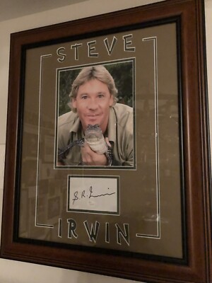 ULTRA RARE 1/1 STEVE IRWIN SIGNED JSA LOA THE CROCODILE HUNTER DISPLAY ...