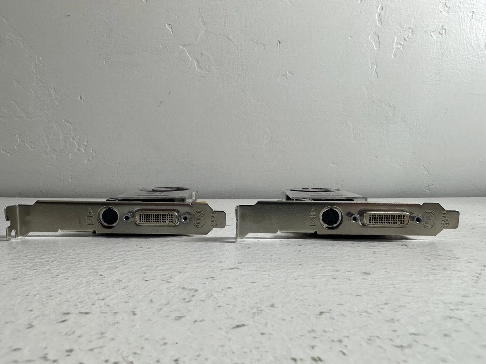 Pair of AMD ATI Radeon B276 HD2400 Video Cards S-Video w/ Dual DVI Adapter - Image 4 of 4