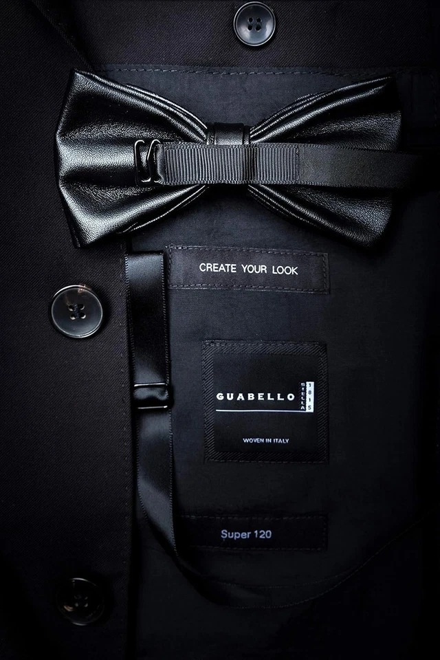 Eco-Friendly Handmade Feather Bow Tie Set with Brooch - Special Occasion Ready Foto 3 de 4