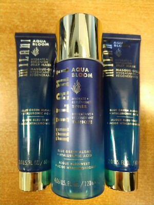 3Pk Combo: Milani Aqua Bloom Hydrate + Replenish Toner (1) & Jelly Mask (2) E9C