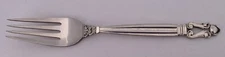 GEORG JENSEN ACORN PATTERN STERLING 7 1/2" DINNER FORK(S)