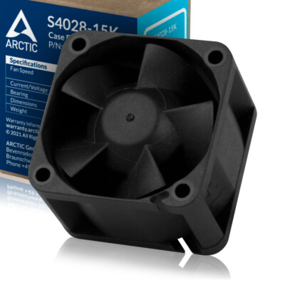 ARCTIC S4028-15K 40x40x28 mm Server Lüfter Kühler PWM Dauerbetrieb Schwarz PC