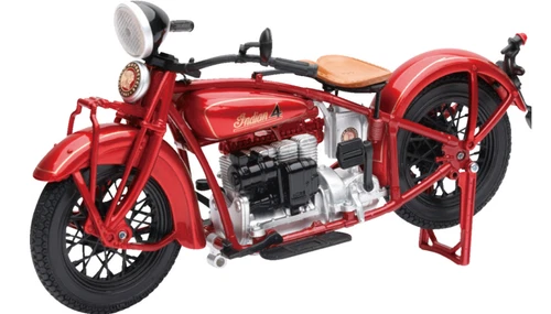 New Ray Toys Mini 1930 Indian 4 Bike Motorcycle Model 1:12 Scale Die Cast Red