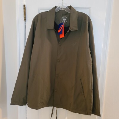 Asics  Snap Down Windbreaker Jacket Size Large NWT
