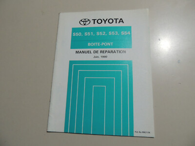 Toyota Corona T17 Celica T18 ST182 MR2 W2 SW20 Manuel de reparation Boite-pont