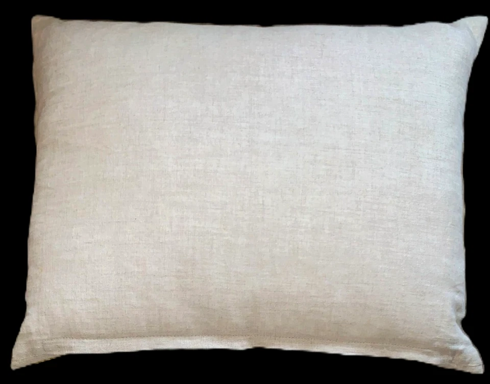 2 Almohadas de lino/pluma bordadas con tocón M. Aram colección Diem metálica dorada Foto 4 de 4