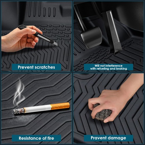 Car Floor Mats for 2022 Nissan Pathfinder All-Weather TPE Rubber Car Mats - Picture 5 of 11