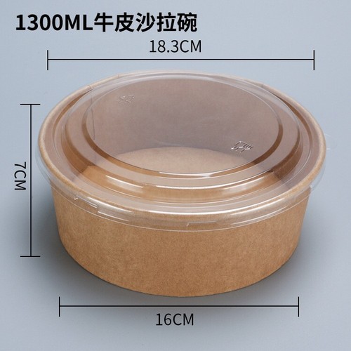 10x1300ml Muruo Cardboard Paper Cater Take away Boxes/Take away Containers - Bild 1 von 7
