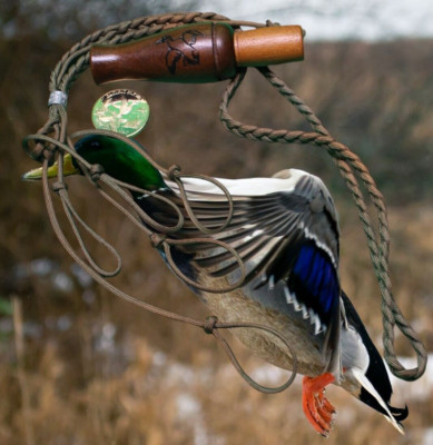 Mallard Master metal reed duck call Coin and Mallard Master band lanyard Hunting