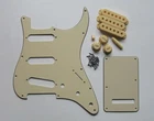 ST Pickguard Back Plate w/ Cream Pickup Covers Knobs Tips Screws for Strat