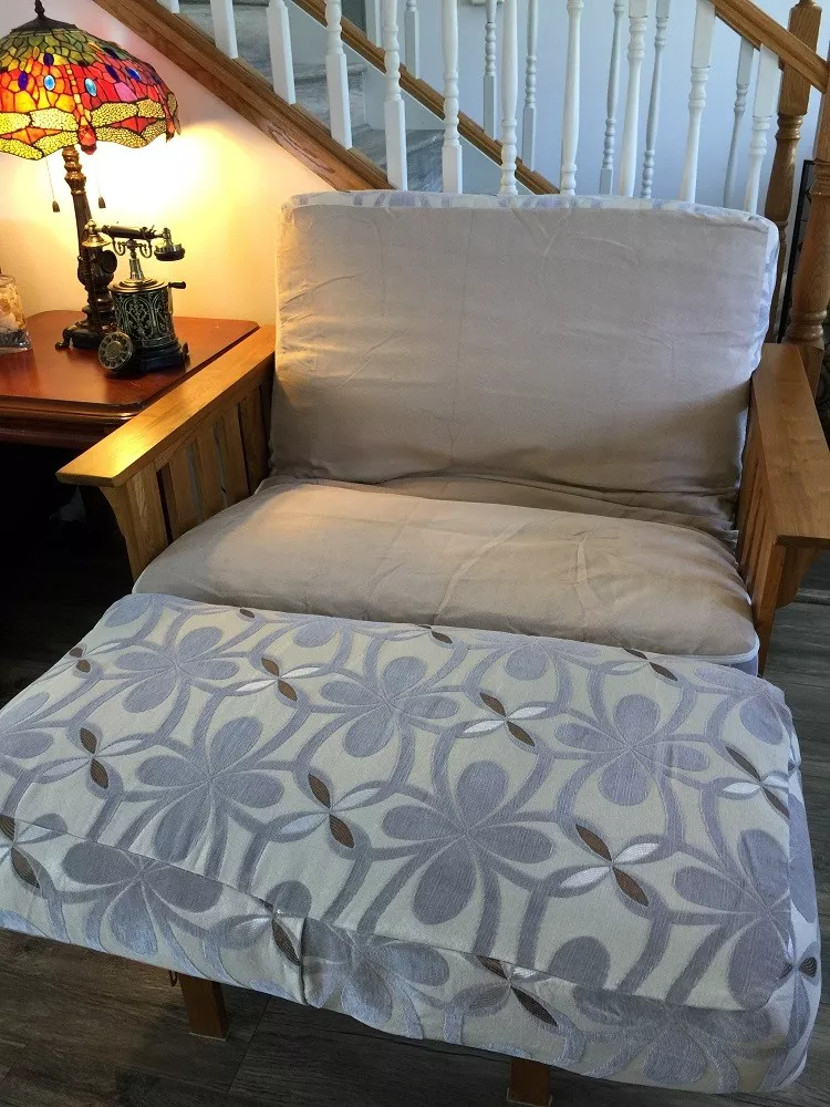 OctoRose Chenille Grey Chair Cushion Cover Futon Cover Chair and