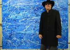 Pollock/Richter style Professional Painting 84”X62” (7 Foot) Abstract Modern XL