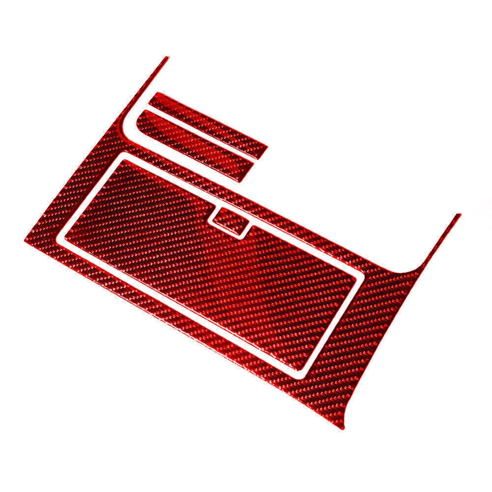 5X Carbon Fiber Storage Box Panel Cover Trim For Suzuki Grand Vitara 2006-13 Red - Image 4 of 4