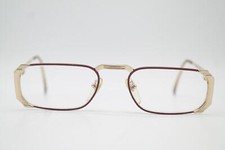 Vintage Glasses CHARLES JOURDAN CJ 73 Gold Burgundy Square Frame