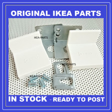 Ikea PAX brackets wall mount set with white covers & screws new ORIGINAL parts