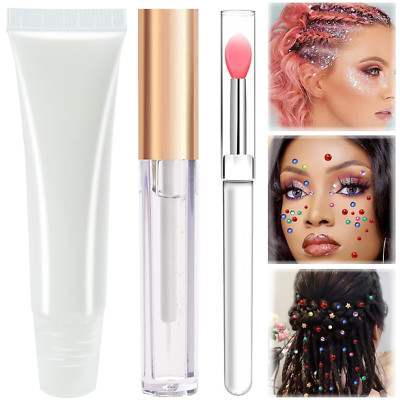Face Body Glue for Gems Rhinestones, Glitter Glue Long Lasting Waterproof Hair A