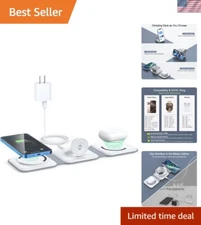 3-in-1 Fast Wireless Charging Station: Magnetic & Foldable for All Apple Devices