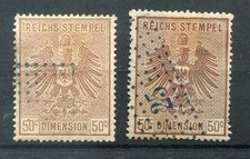 Elsass Steuermarken 50cts in zwei Farben gest. (y78587